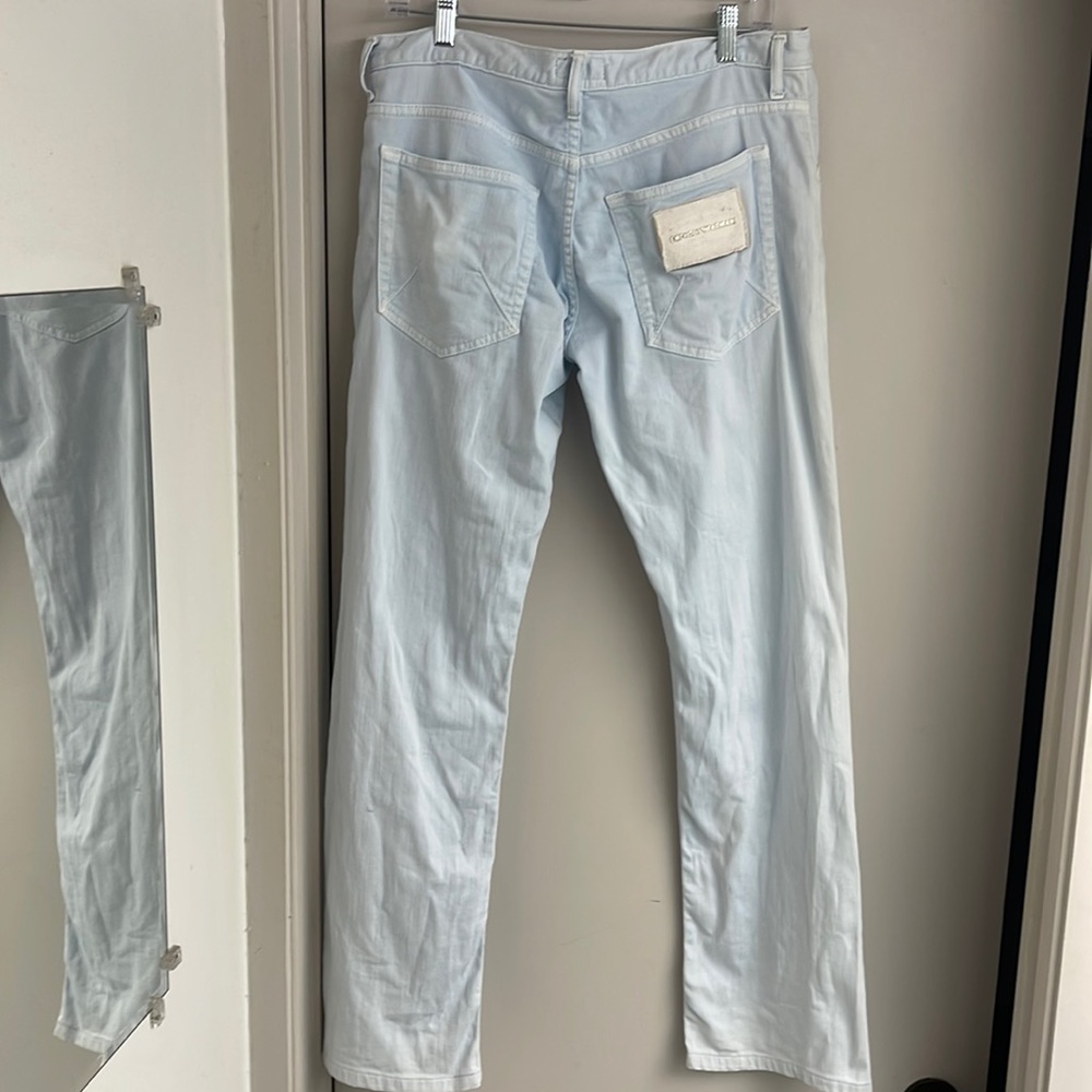 Vintage 1990s Powder Blue super stretch 5pkt jean emporio armani 31